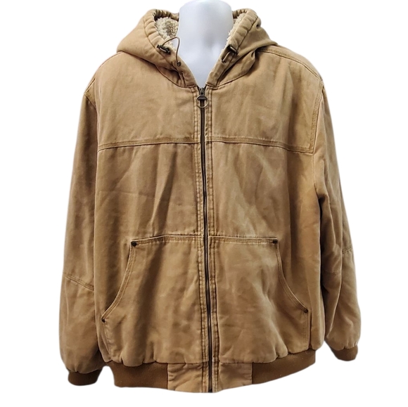 G.H.Bass & Co. For Hard Service Cotton Canvas Sherpa Lined Workwear Jacket. XXL